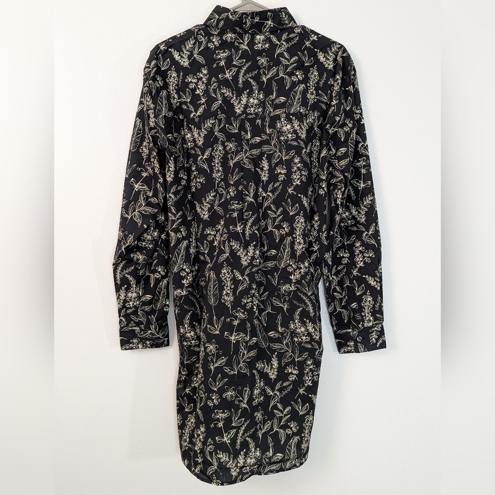 NWT Thakoon Black Printed Button Up Shirt Dress - Picture 5 of 5